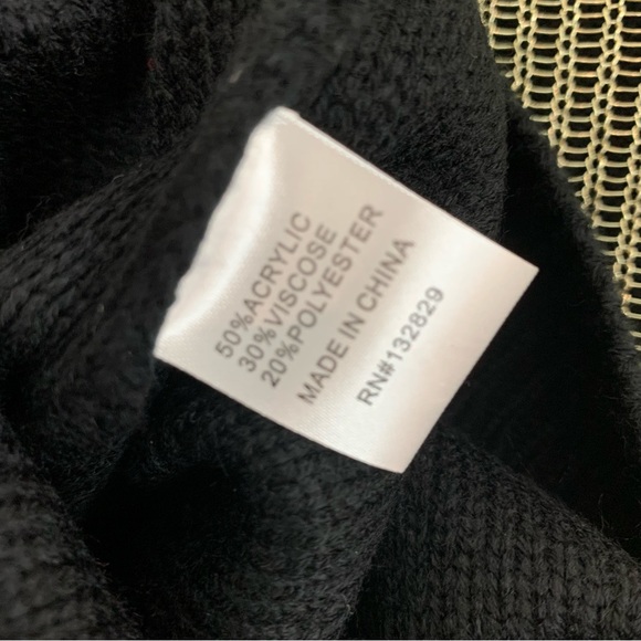 Superdown Loraine Black & Metallic Gold Oversized Cropped Cardigan - Picture 9 of 9